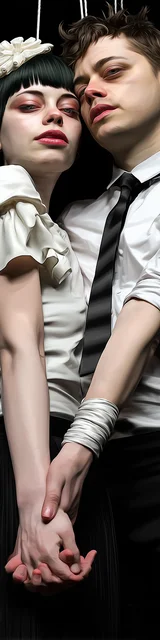 Free dark romance bookmark featuring a gritty couple holding hands